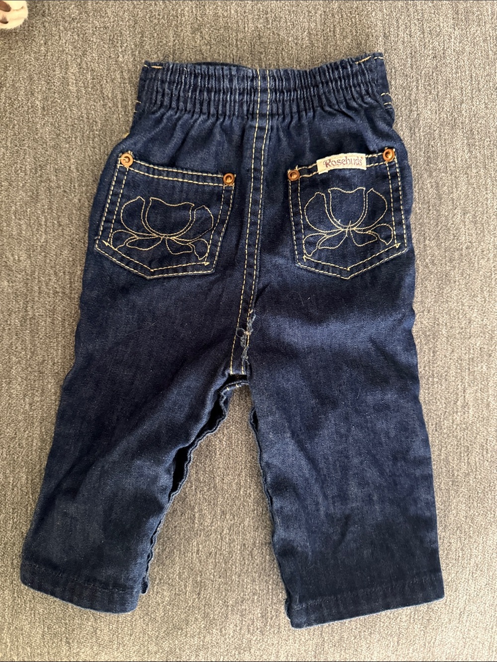 Baby Dark Blue Denim Pull-On Pants
